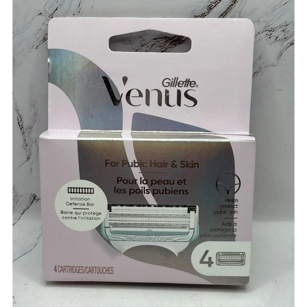 NEW Gillette Venus for Bikini Pubic Hair and Skin Women Razors 4 cartridges